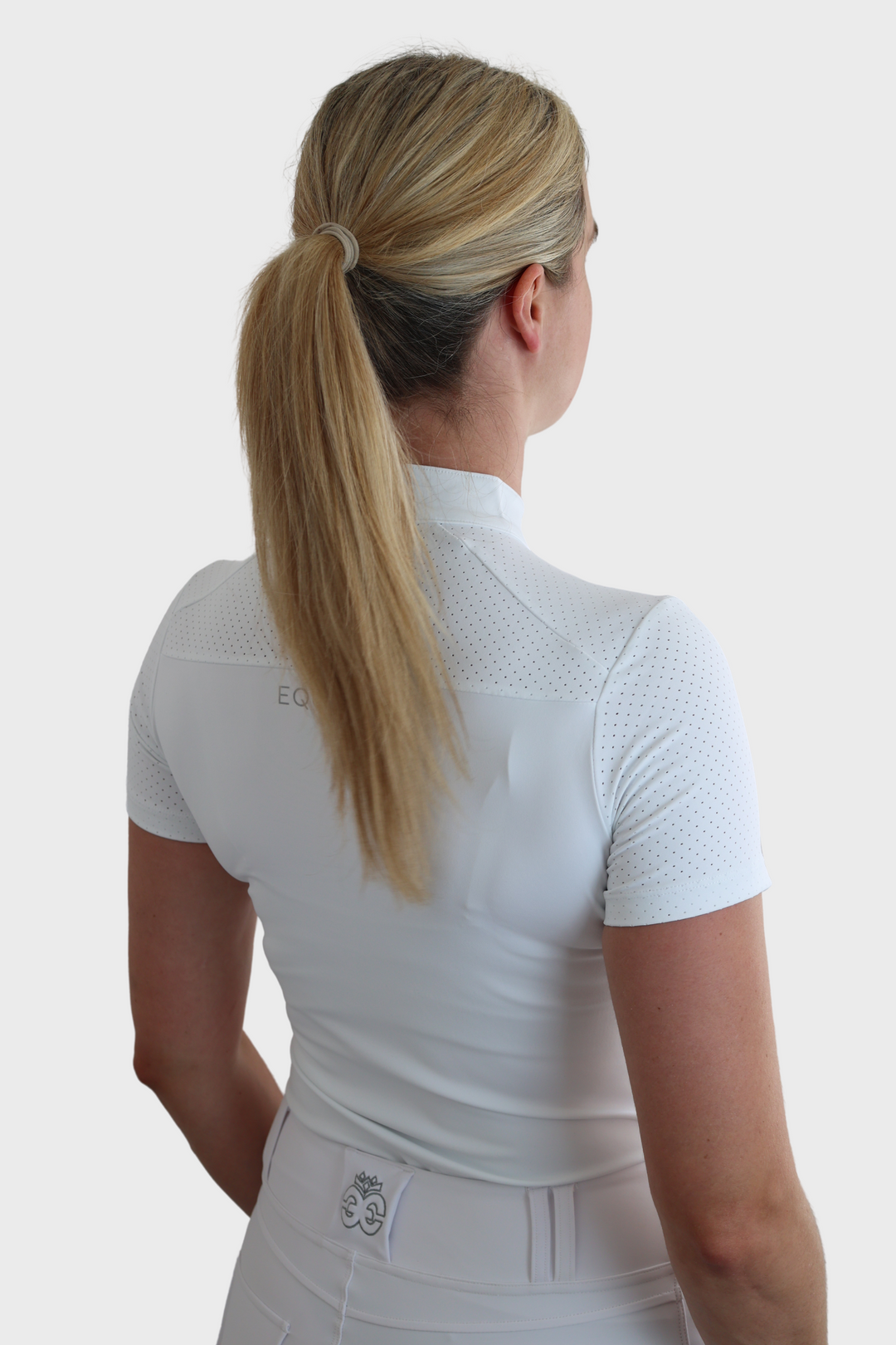 Nadia Short Sleeved Show Shirt - White