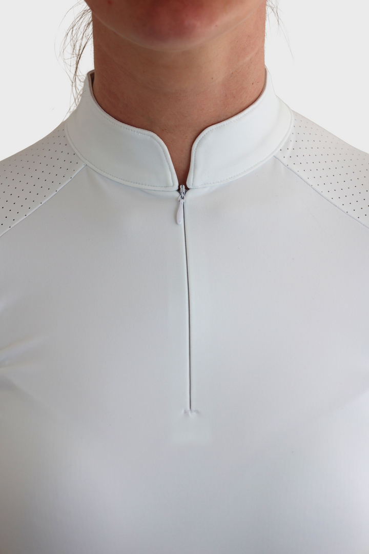 Nadia Short Sleeved Show Shirt - White