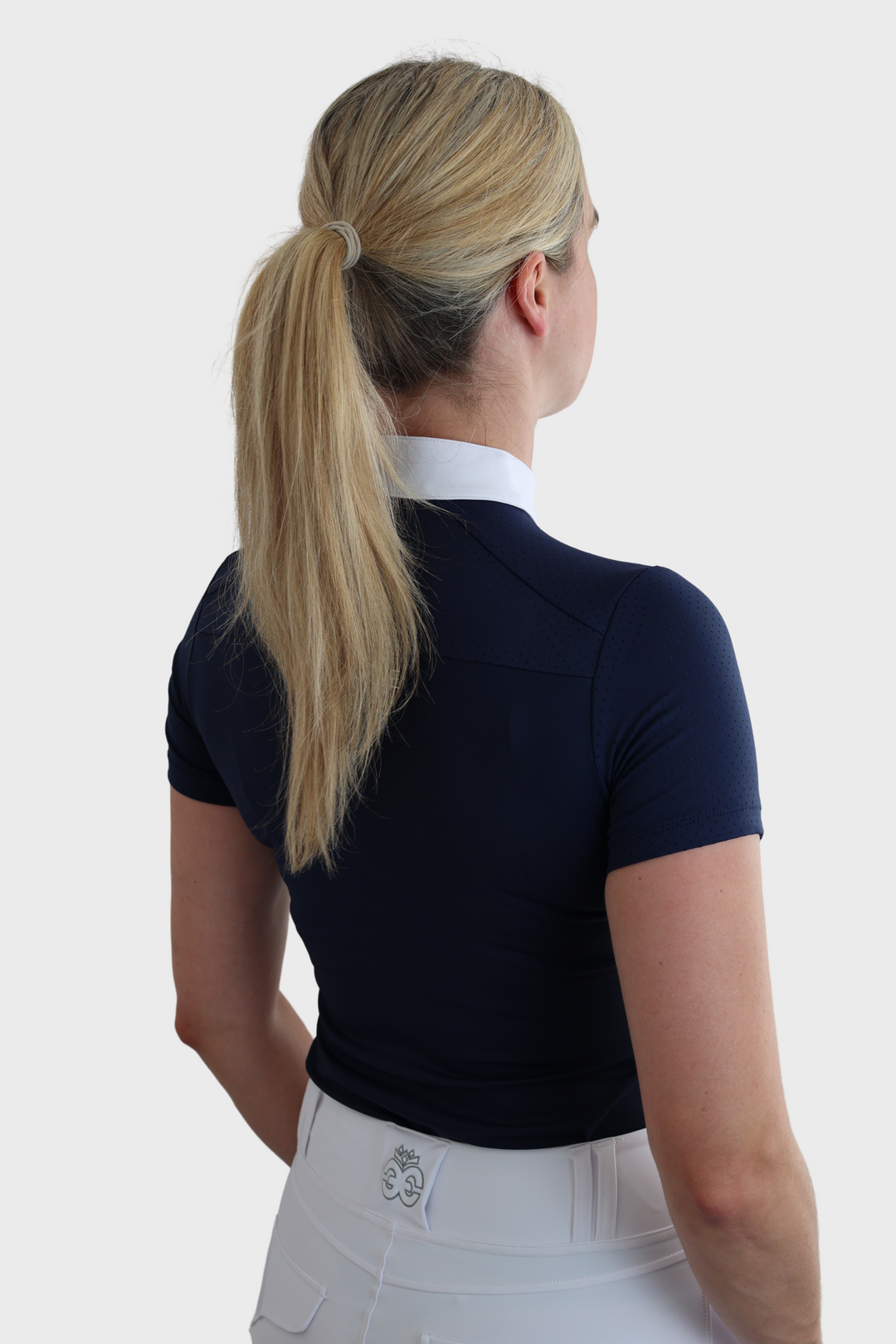 Nadia Short Sleeved Show Shirt - Navy