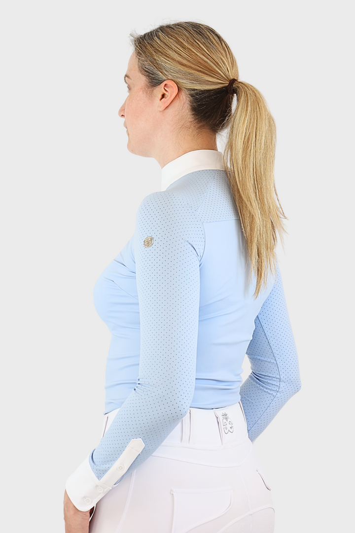 Nadia Long Sleeved Show Shirt - Baby Blue