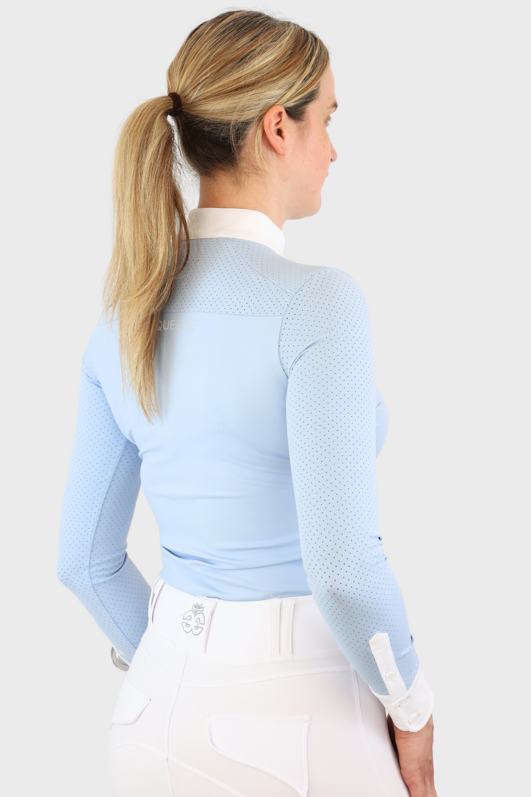 Nadia Long Sleeved Show Shirt - Baby Blue