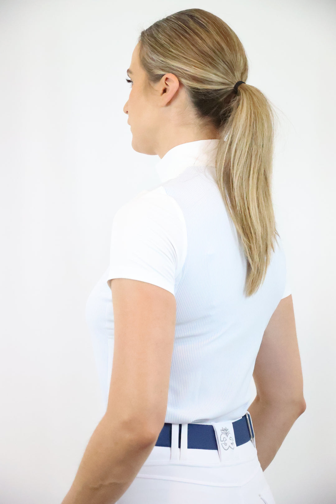 Chemise de concours Florence - Rayure bleu poudré