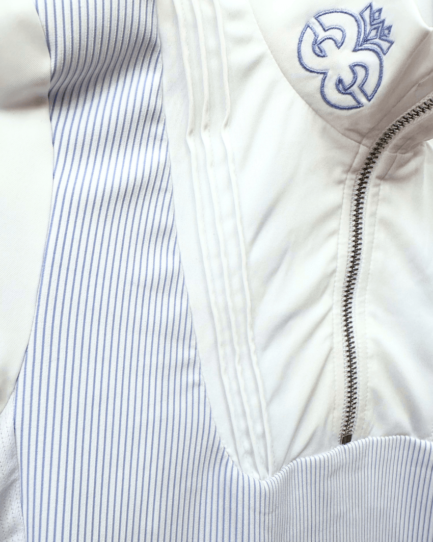 Chemise de concours Florence - Rayure bleu poudré