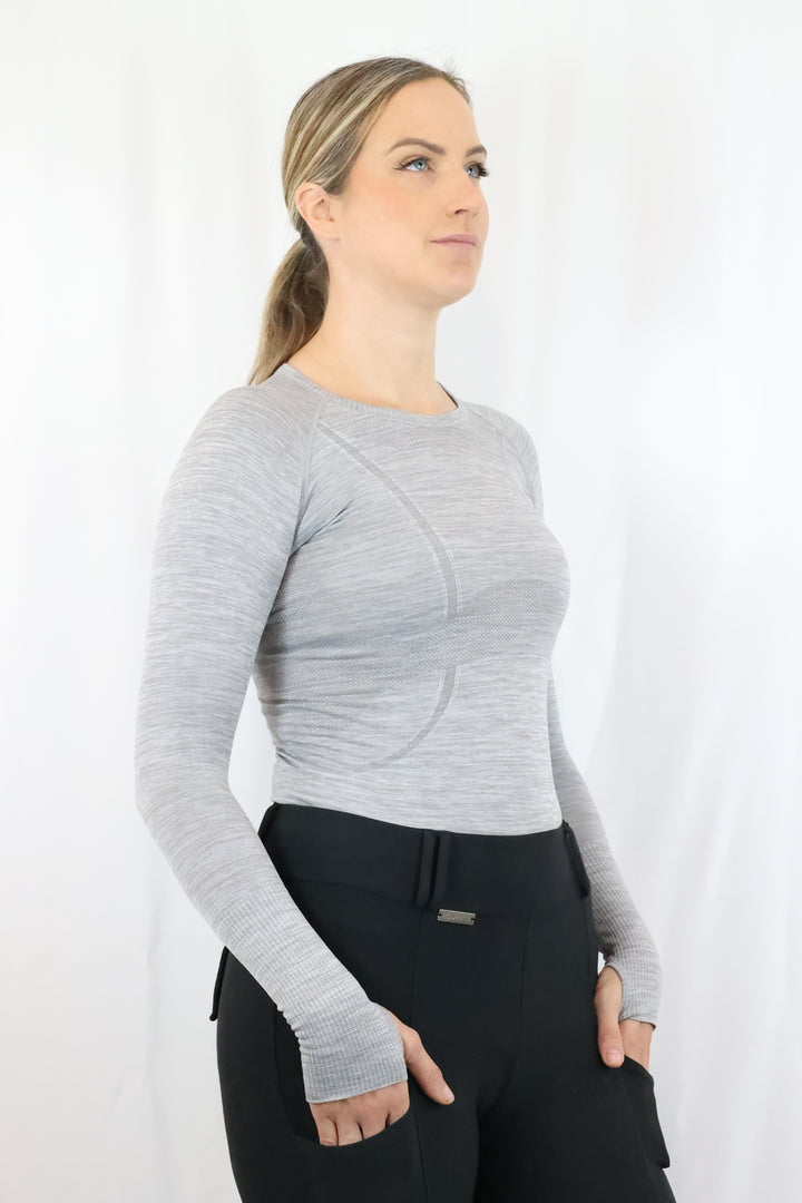 Molly Seamless Training Top - Slate Grey