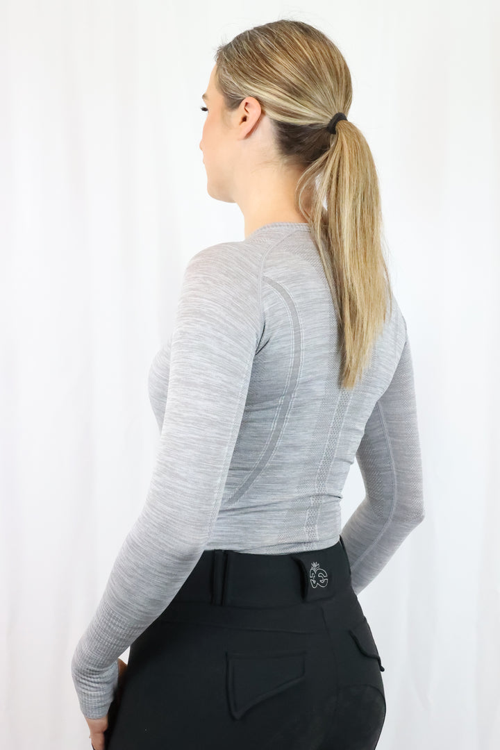 Molly Seamless Training Top - Slate Grey