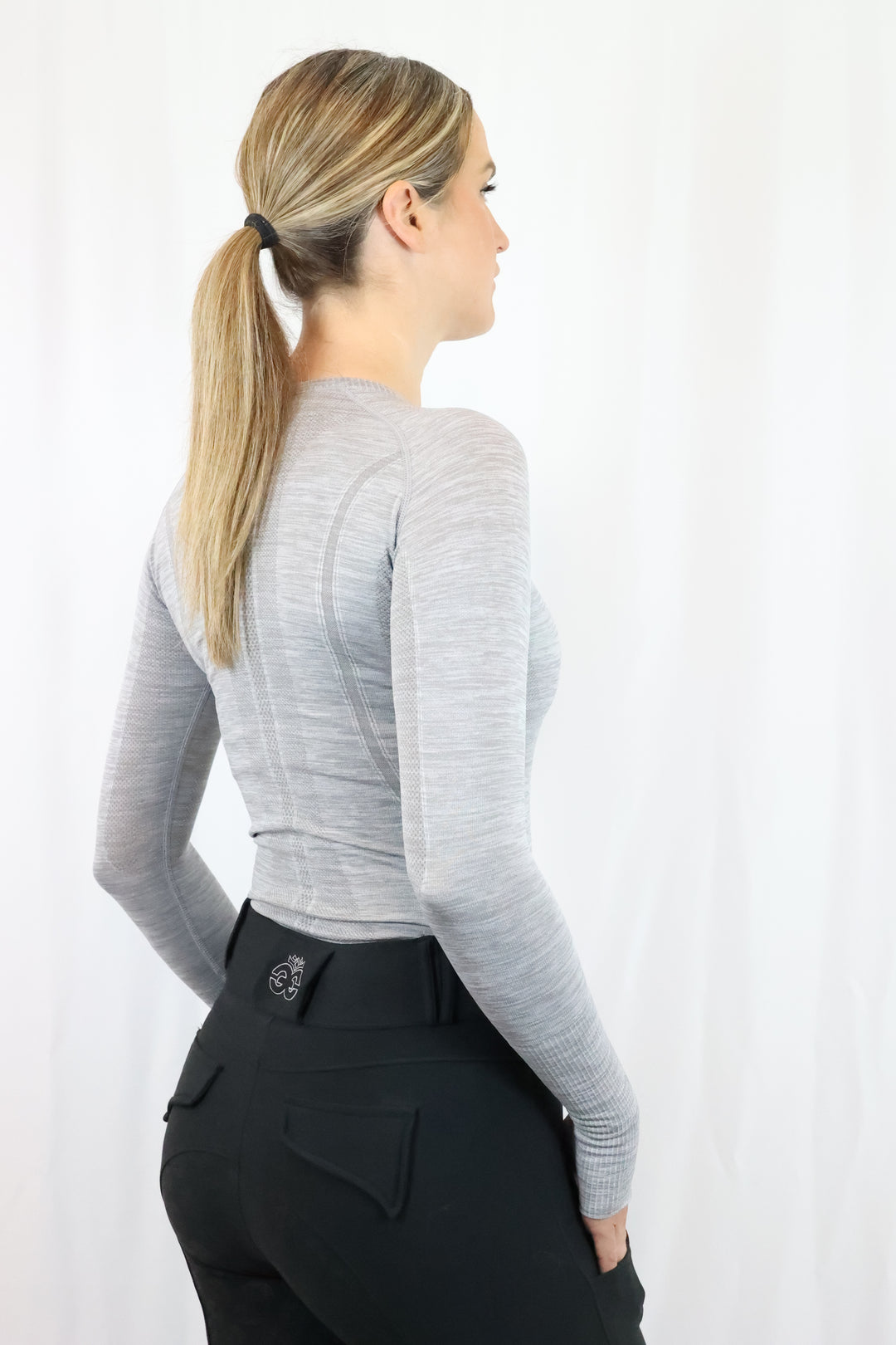 Molly Seamless Training Top - Slate Grey