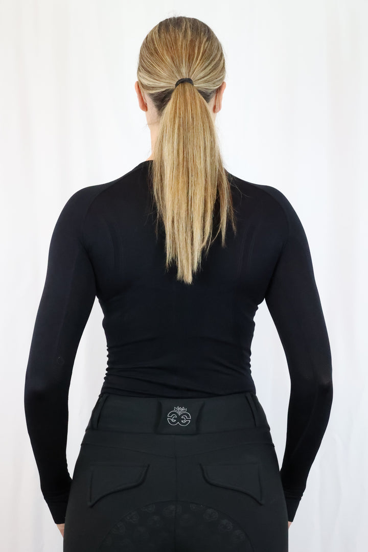 Molly Seamless Training Top - Black