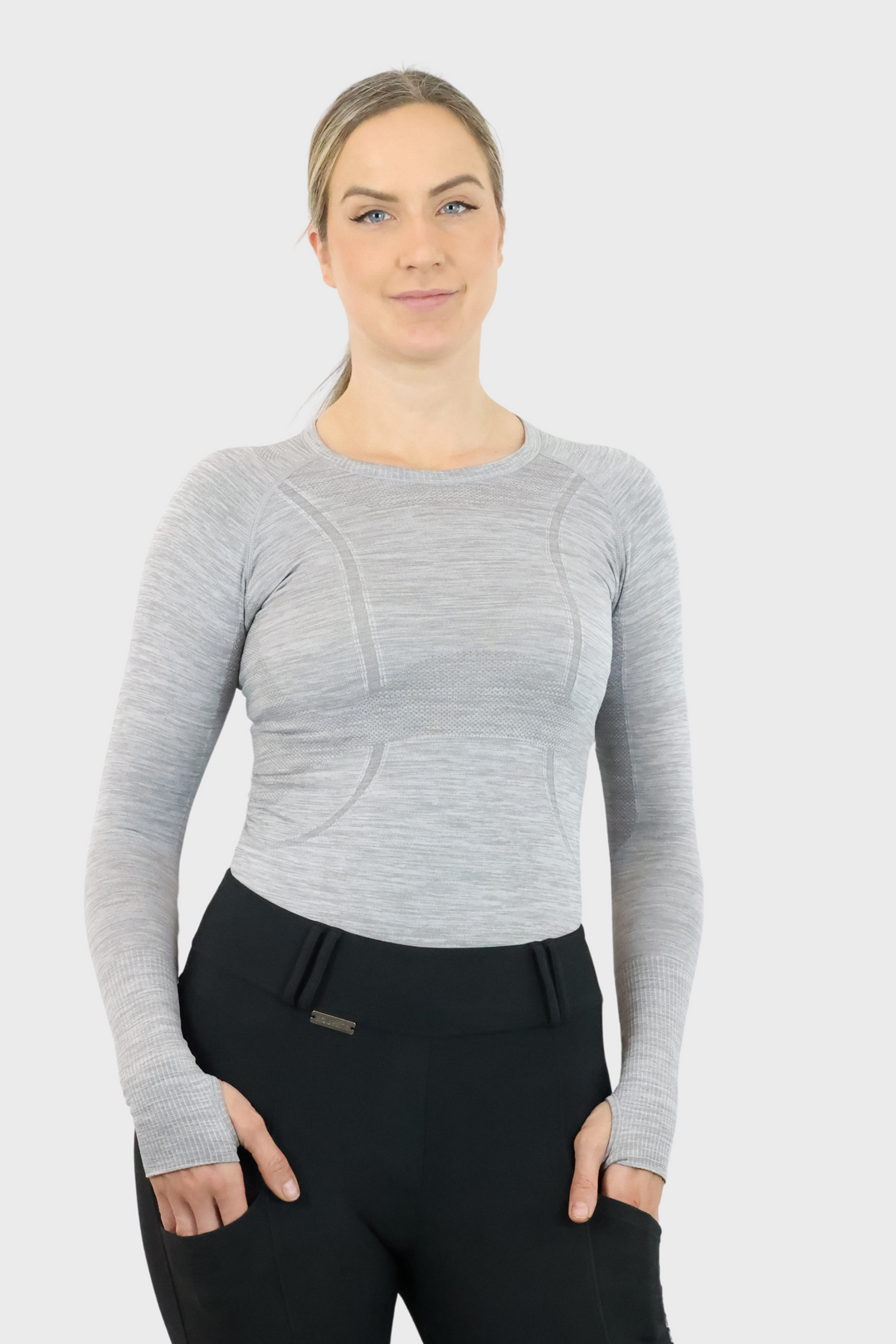 Molly Seamless Training Top - Slate Grey